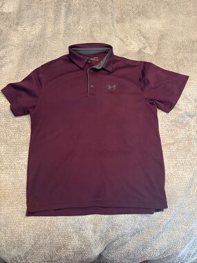 Under Armour. Men's UA Tech Polo. Size Large Purple NWOT